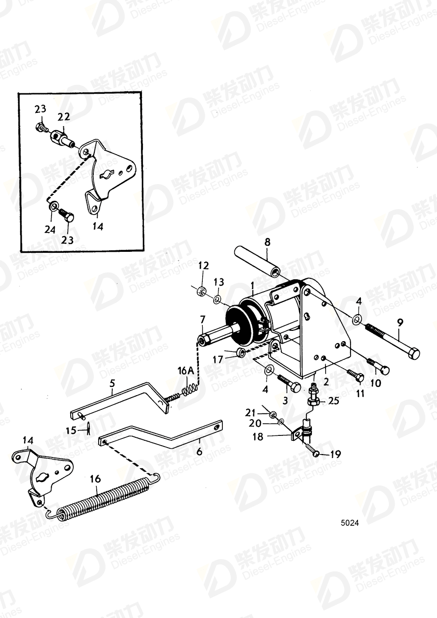 VOLVO stop solenoid 881277 Drawing